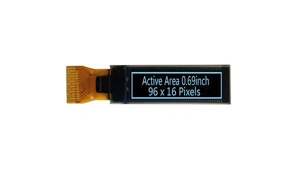0,69-дюймовый OLED-дисплей 96X16 14-контактный Сварка Монохромный OLED-дисплей Pmoled