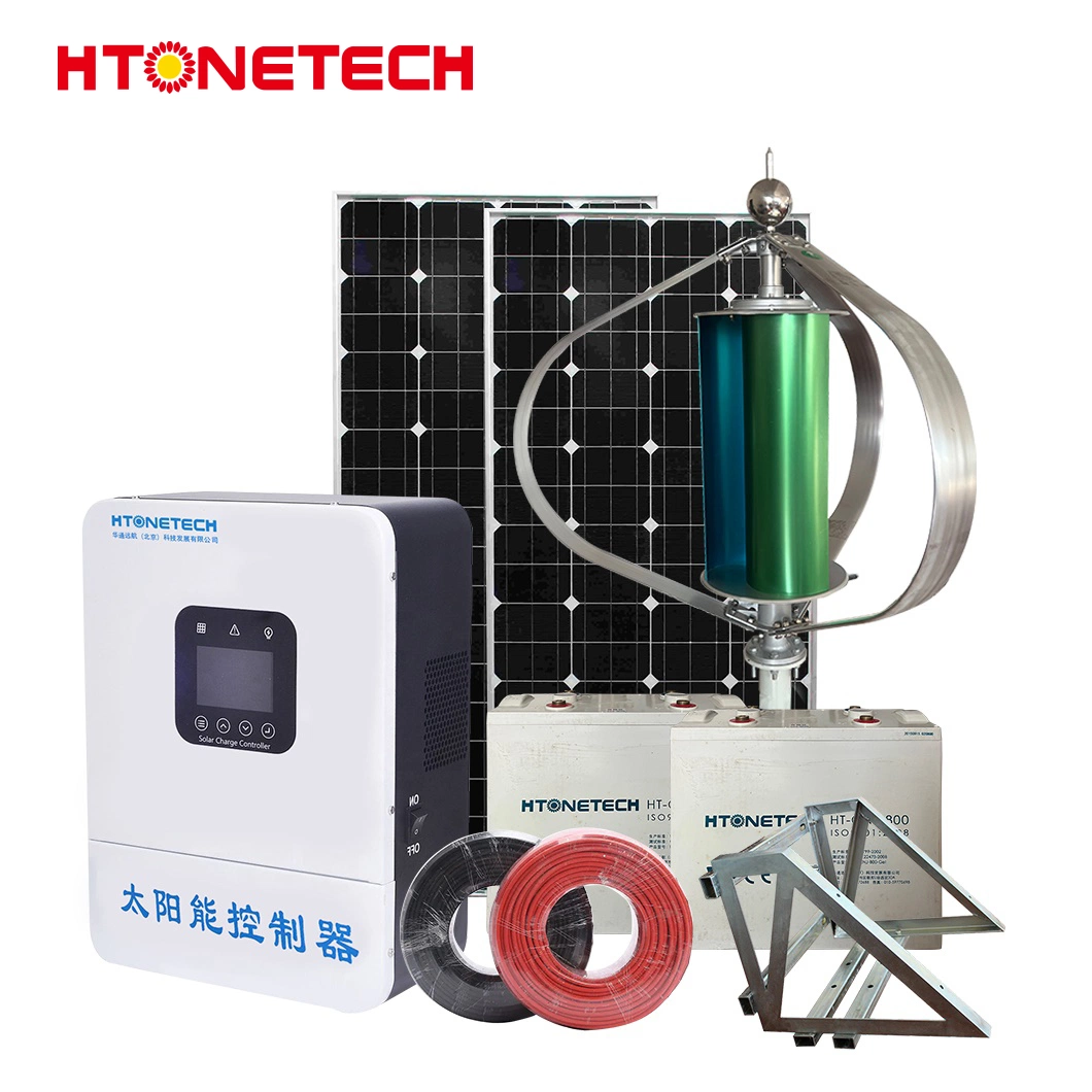 Htonetech Half Cut Mono Solar Panel Wholesale/Supplierrs Plug and Play Wind Power China Wind Solar Energy Storage System with Solar and Wind Generator Systems