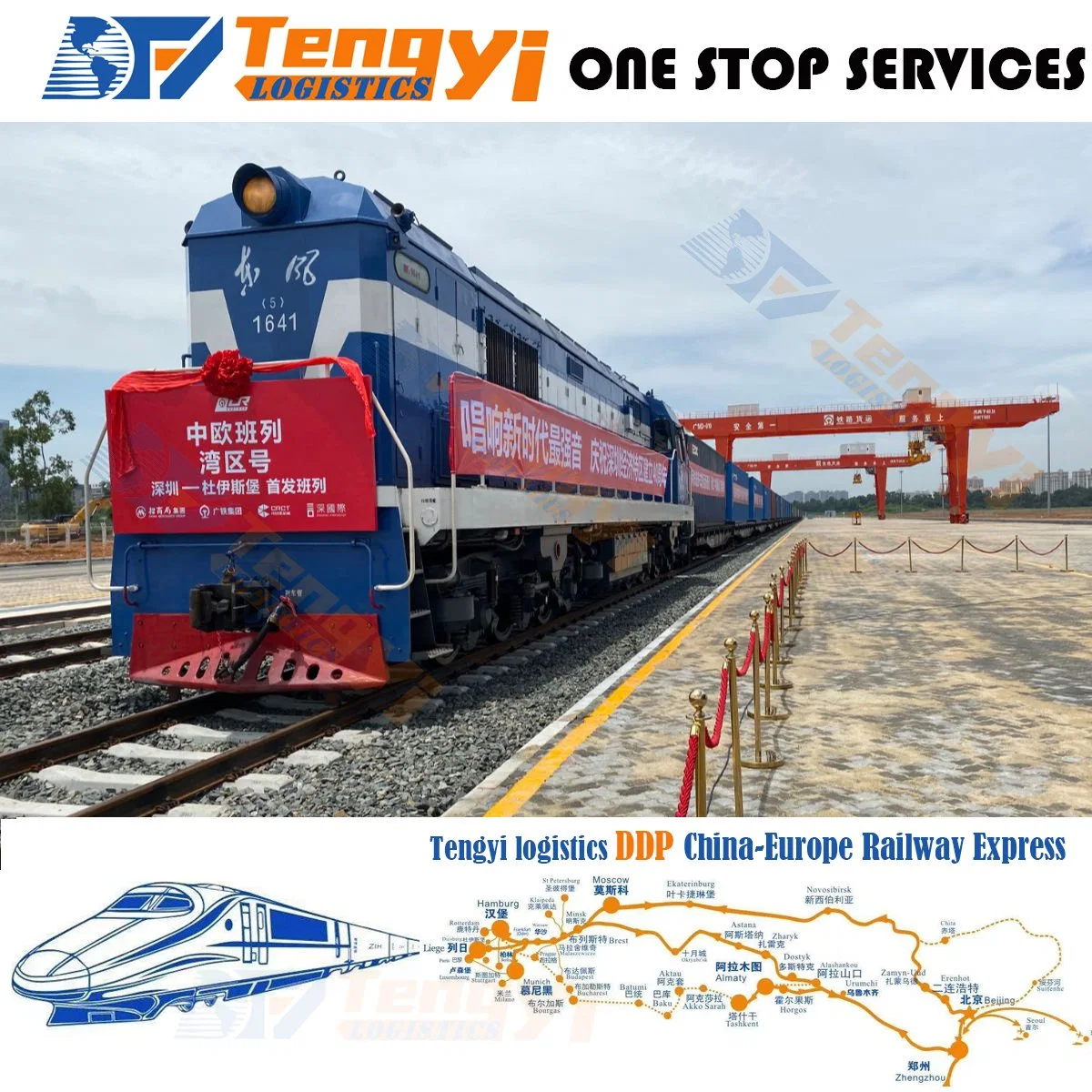 Reliable Transport Shipping Cost China to Bordeaux Rennes France Poland Germany Train Europe Railway Door to Door