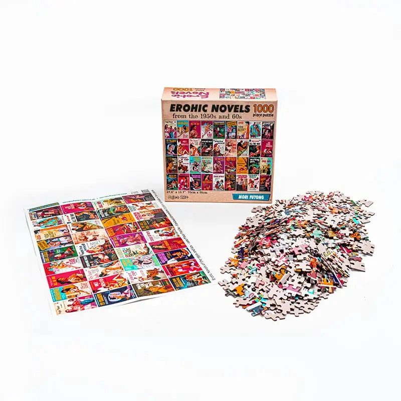 Großhandel Personalisierte Bunte Kunst Papier Tier Cartoon 500/1000 Stück Jigsaw Puzzles für Kinder Erwachsene