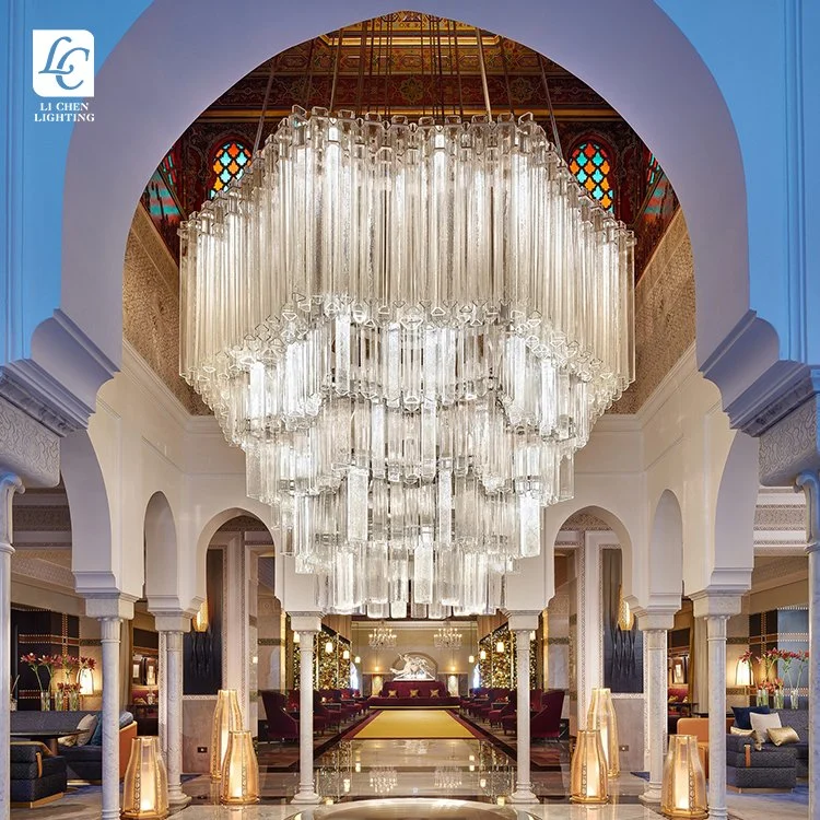 Indoor Decoration for Hotel Lobby Hall Custom Large Project Luxury LED Chandelier Lighting