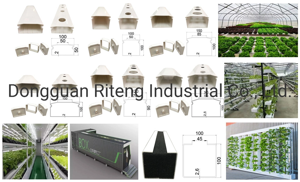 Sistema de cultivo hidropónico Nft para siembra de PVC creciente de la torre a través de la granja vertical