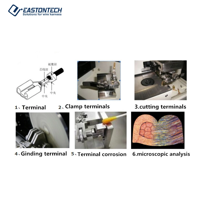 Teste de Bancada do Terminal de Crimpagem de Terminais de qualidade Analisador de Seção Transversal do Sistema de análise de secção transversal da máquina