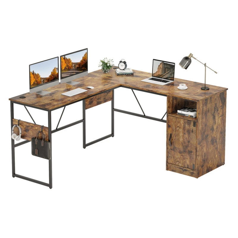 Farmhouse Style Furniture Luxury L Shape Executive Modern Desk Computer Office Desk for Home Office