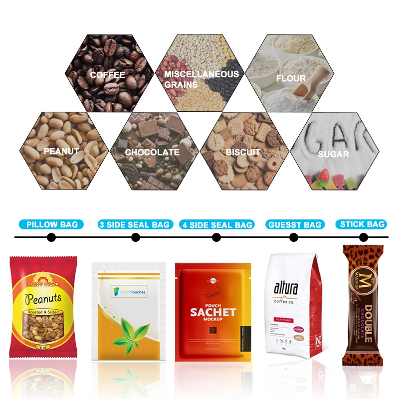 50% Rabatt Personalisieren Sie automatisch kleine vertikale Kissenbeutel Snack Zucker Kaffee Form Fill Seal Wrapping Verpackung Verpackung Füllung Versiegelungsmaschine Basic Anpassung