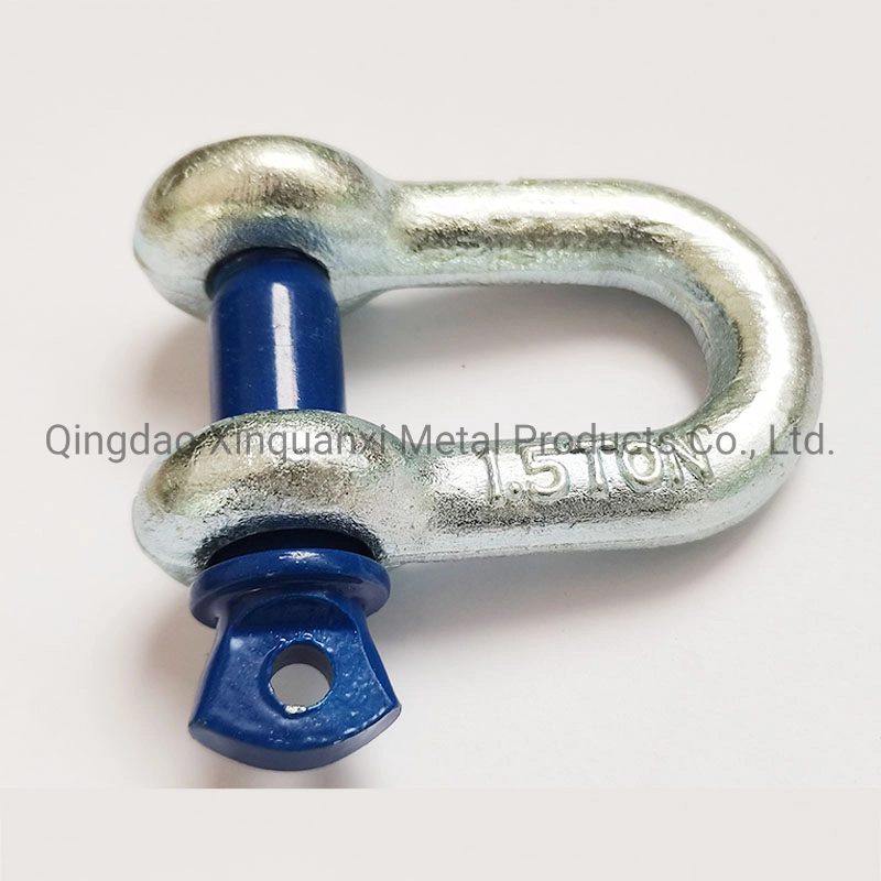 G210 Us Type Screw Pin Lifting D Shackle Carbon Steel Forged Anchor Chain Marine Dee Shackle