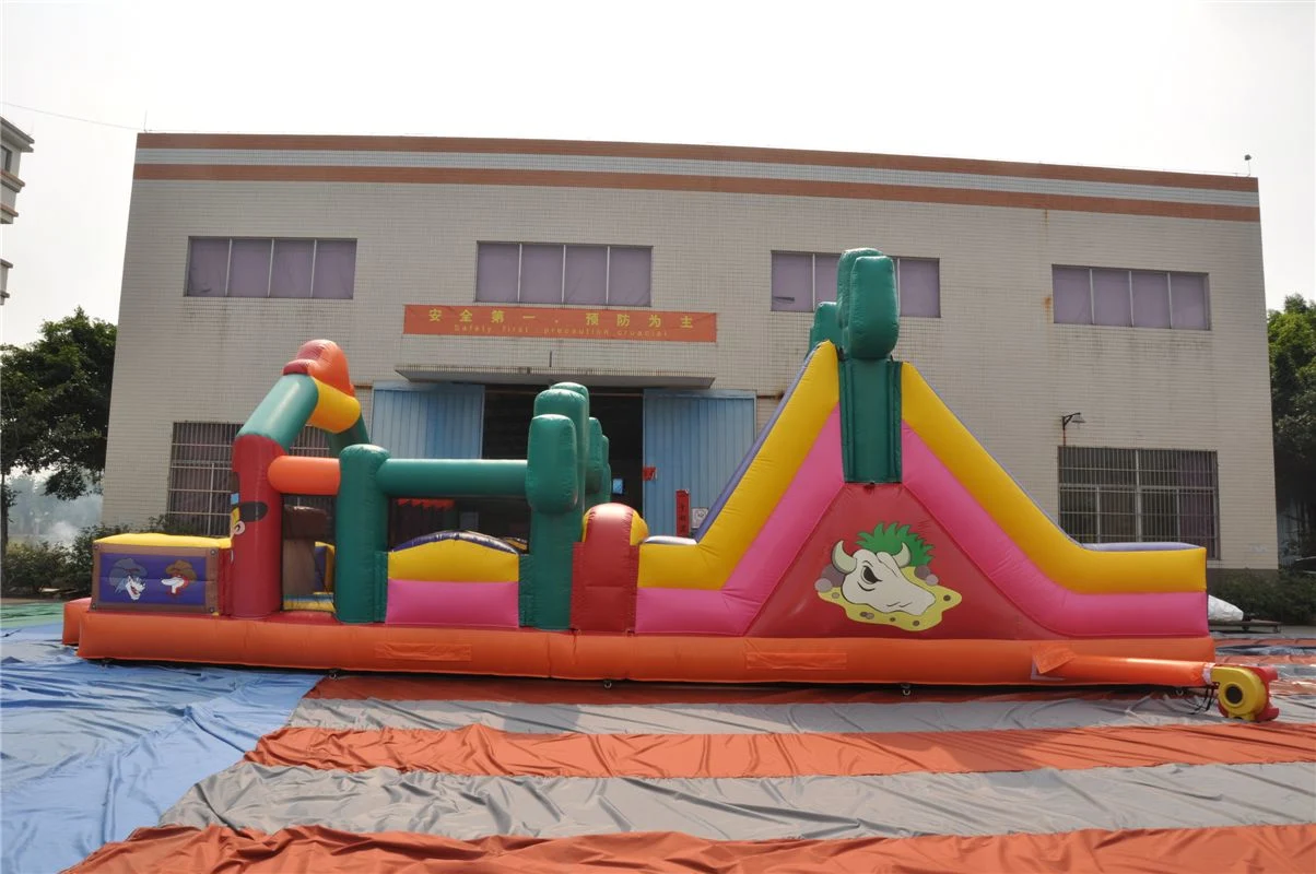 Cowboy thème Bouncer obstacle inplacable course avec diapositive (AQ01125)