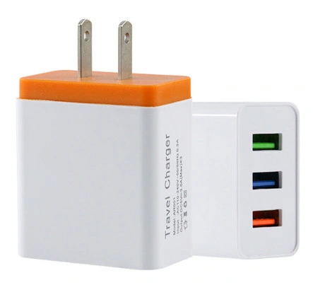 3A 3-Port Fast Quick Charge QC 3.0 USB Hub Wall Charger Power Adapter EU Plug for iPhone Samsung Mobile Phone