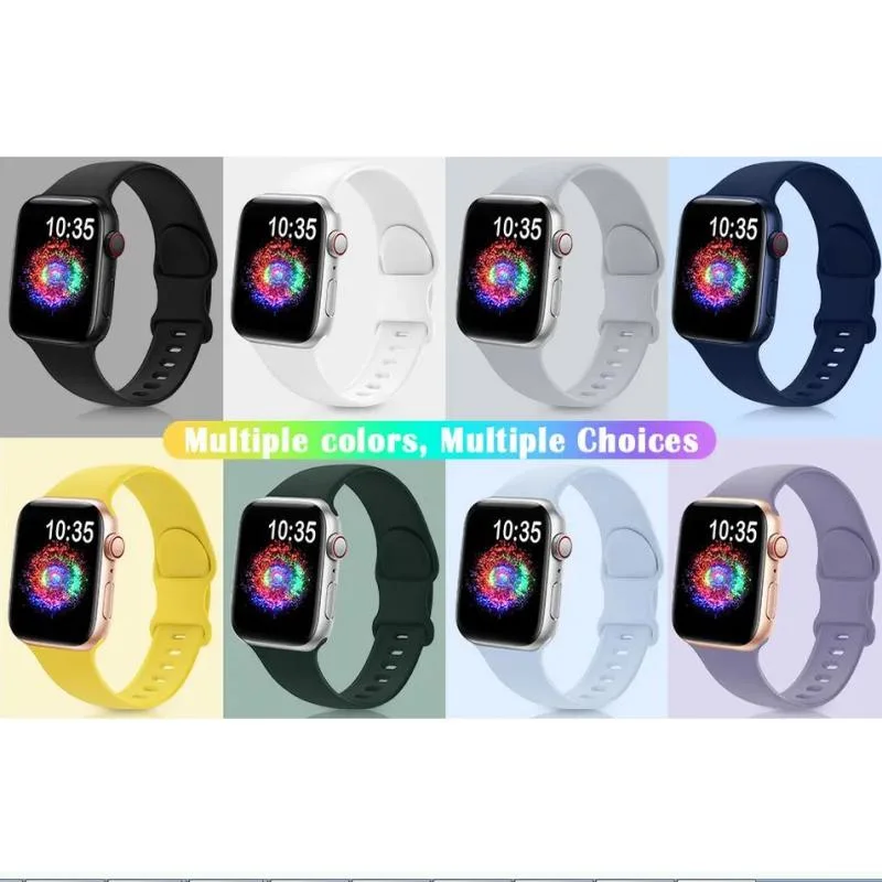 Bracelet de montre en silicone de mode pour Apple Watch.