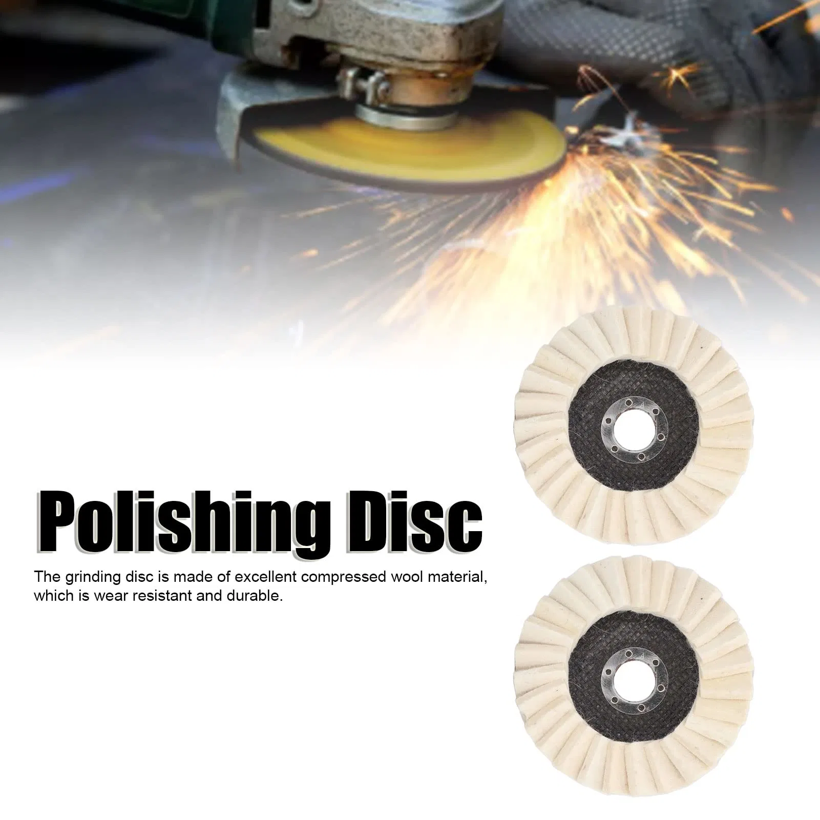 115mm Abrasive Tools Wool Fine Vertical Polishing Felt Flap Disc for Angle Grinder