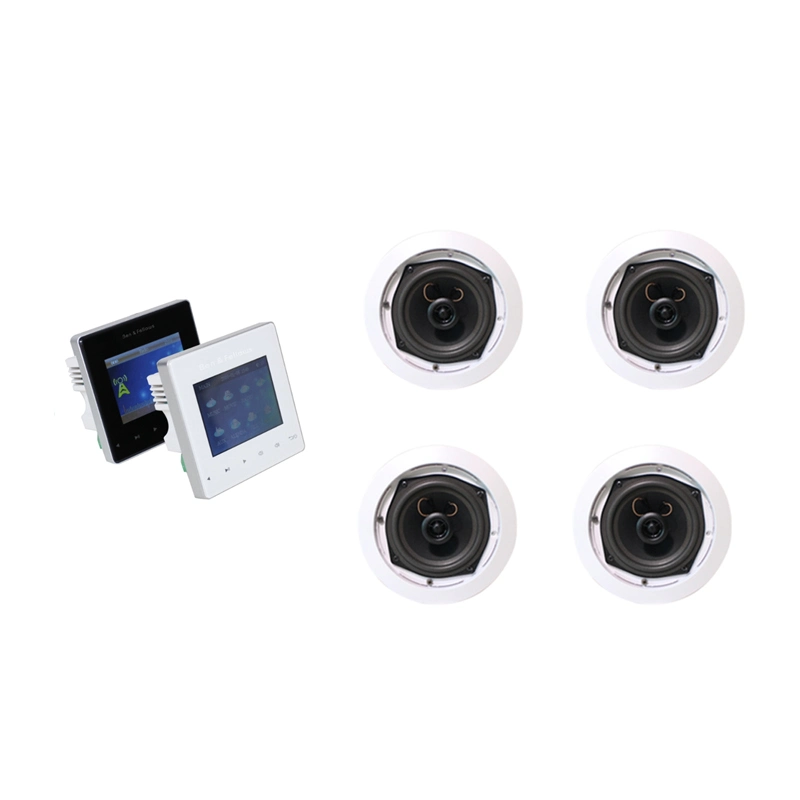 Sh1019 Smart Home Audio Packages! 4 Channels Bluetooth in Wall Amplifier Supports 4 Pieces 5 Inch Ceiling Speaker