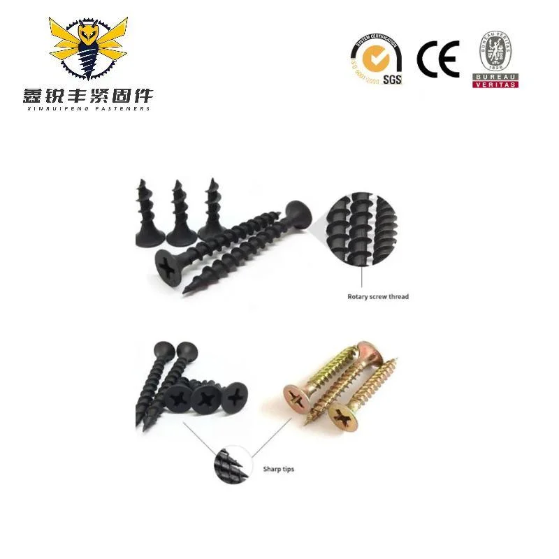 3,5*19mm/C1022A/cabeza de bugle Phosphate negro/Galvanizado/ tornillo de techo/Anti corrosión/tornillo de madera/corrugado grueso/placa de yeso Tornillo/tornillo de pared seca