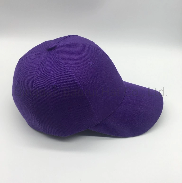 Fashion Purple acrylic Baseball Blank Caps Sports Hat