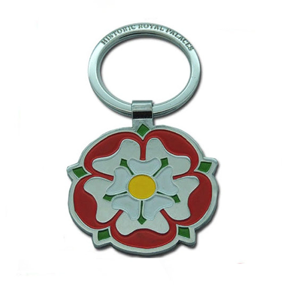 Custom Qr Code Keychain with Flower Logo