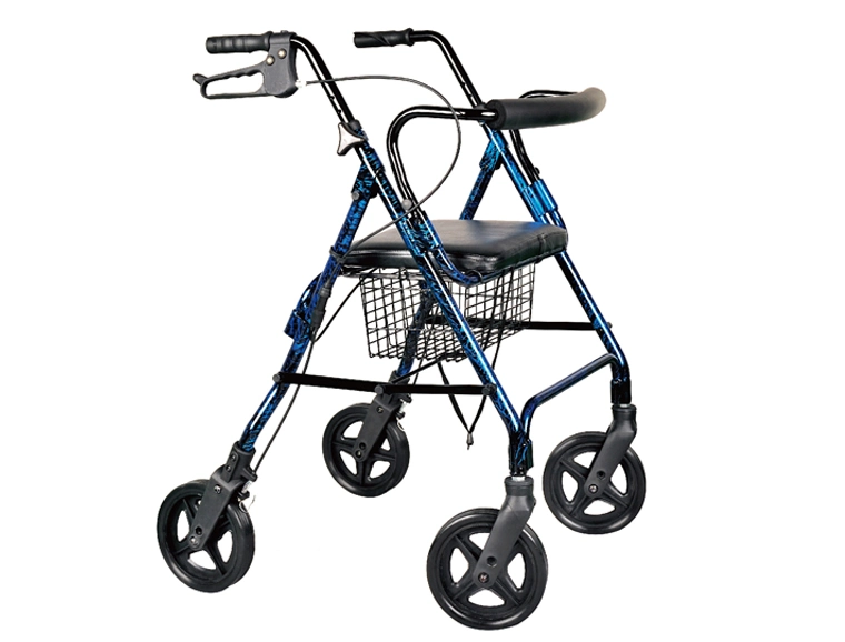 Rehabilitation Walking Shopping Rollator Walker with Seat for The Elderly