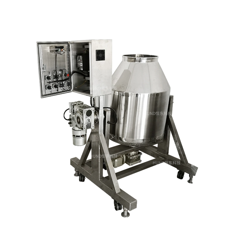 360 Degree Electric Horizontal Bath Salt Mixing Machine Chemical Particles Powder Rotary Drum Mixer