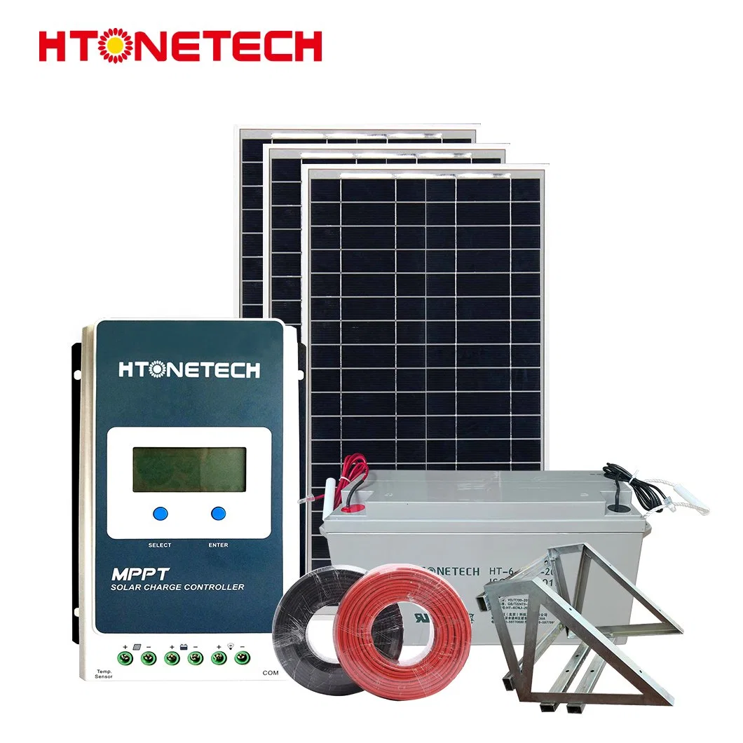 تكتمل تقنية Htonetech خارج الشبكة الشمسية تصنيع الصين 10kw 15kw نظام الطاقة الشمسية بقدرة 20 كيلووات بقدرة 34 كيلووات مع نظام الطاقة الشمسية Deye Solar المحول