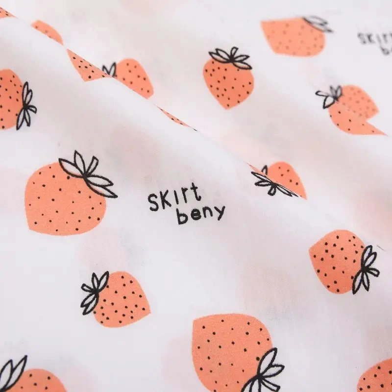 Customized Woven Pure Polyester Printed Cute Pattern Poplin Fabrics for Children Dress Skirts