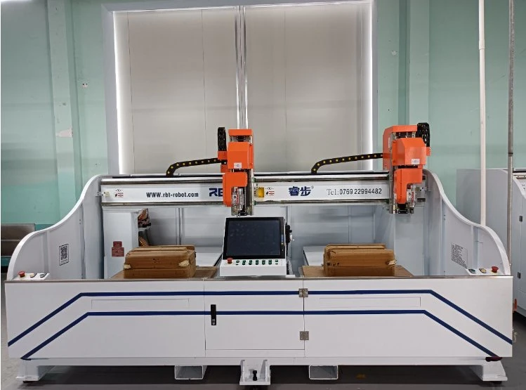 Rbt Twin Station 6 Axis CNC Cutting and Drilling Suitcase Machinery Equipment for Luggage/Suitcase/Travel Bag Cutting