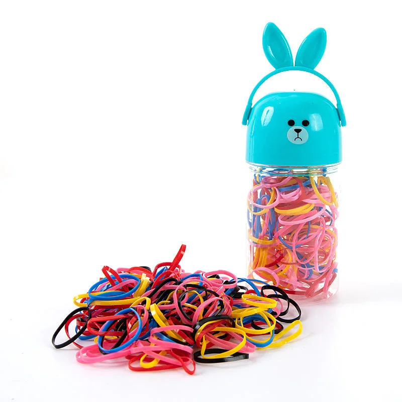 Hot-Selling Little Girls One-Time Rubber Band Children Rabbit Ears Bottled Band