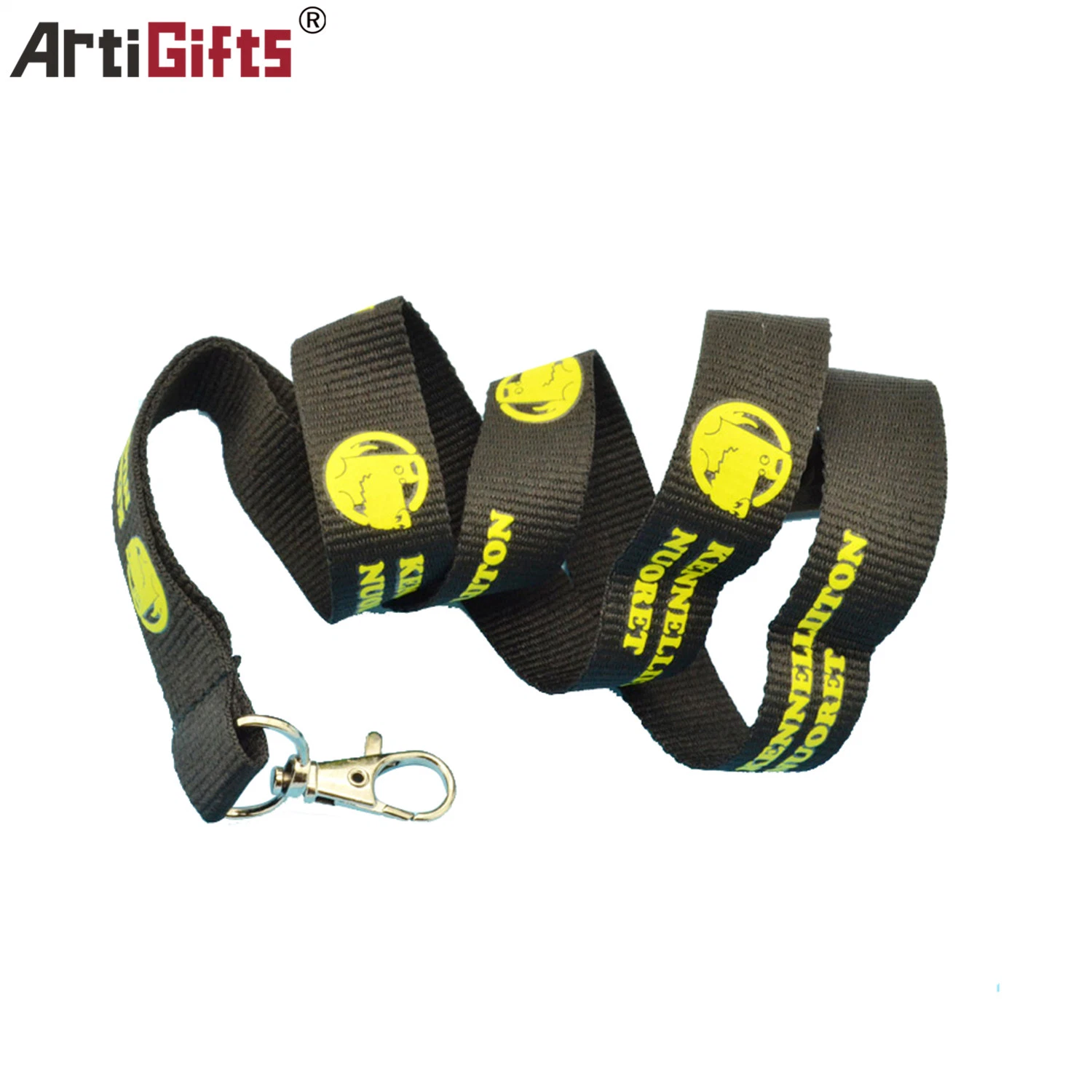 Promotion High Quality Polyester Flat Ribbed Lanyard