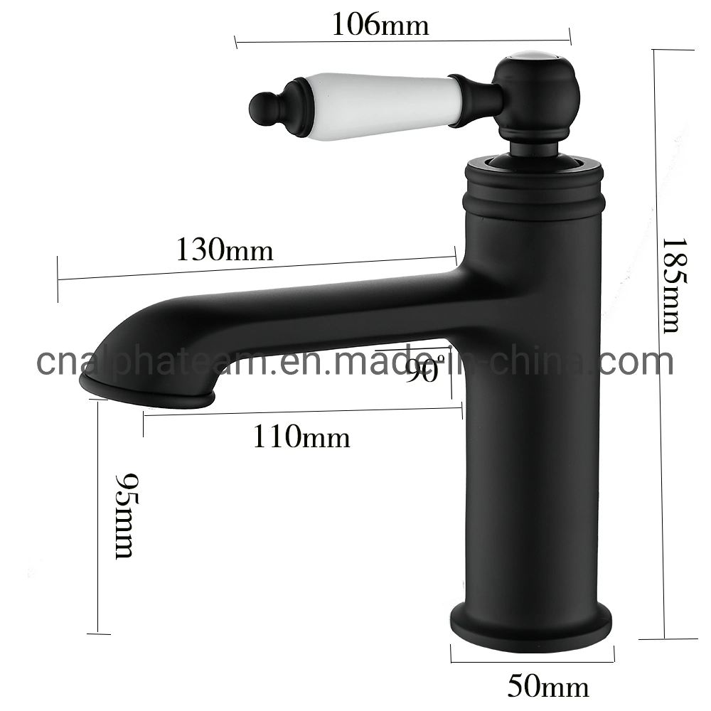 New Single Lever Spray Black Painting Basin Faucet