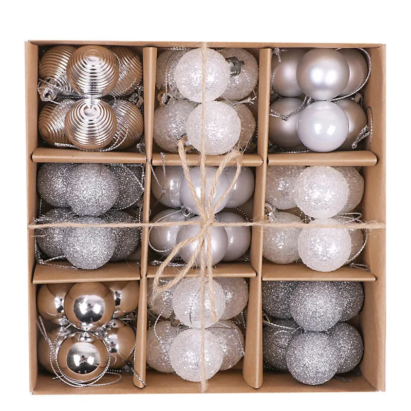 Casa decoración Feliz Navidad plástico bola Ornament Productos Plata árbol Decoración de Navidad