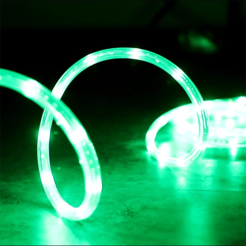 China Direct Supply 7.3m Outdoor LED Rope Light Red/Green/Blue RGB 3528 SMD RGB LED Decorative Holiday Strip Light