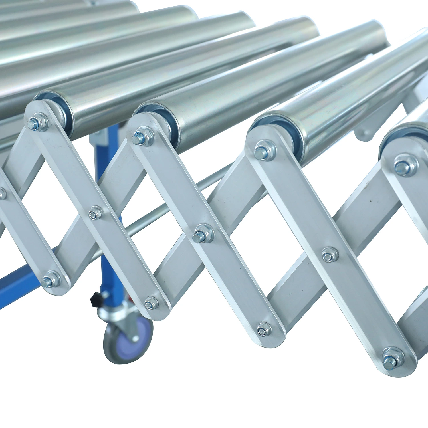 No Power Gravity Flexible Zinc Plated Steel Roller Conveyor