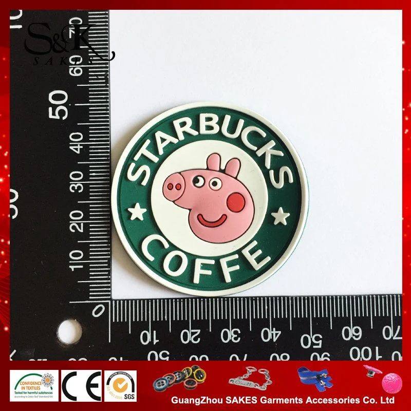 Custom Brand Rubber Patch PVC Label for Garments