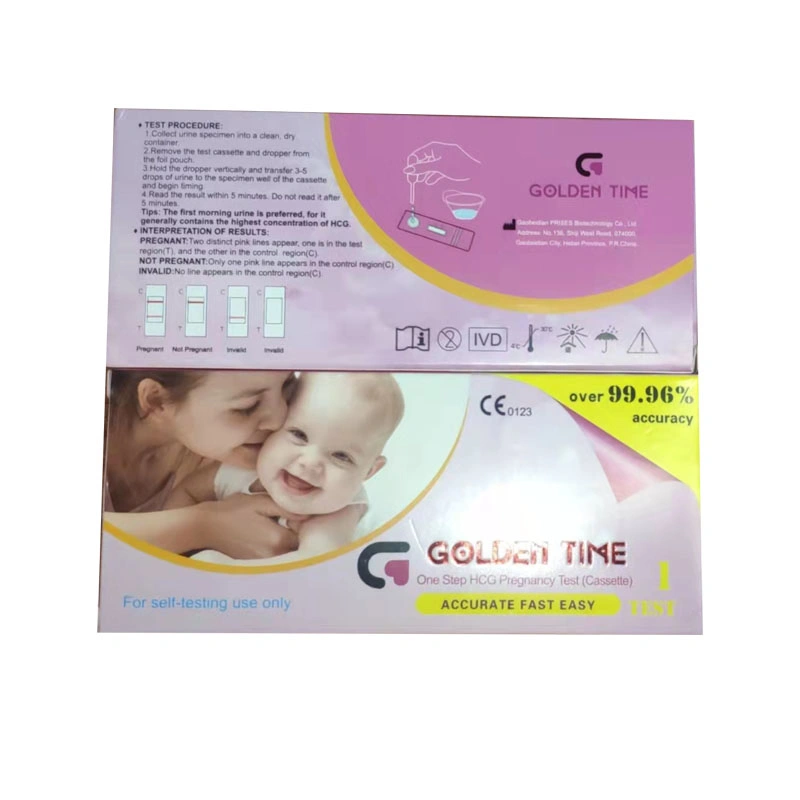 HCG Pregnancy Test Cassette for Testing Pregnancy High Sensitivity Urine Test for Women Household Test