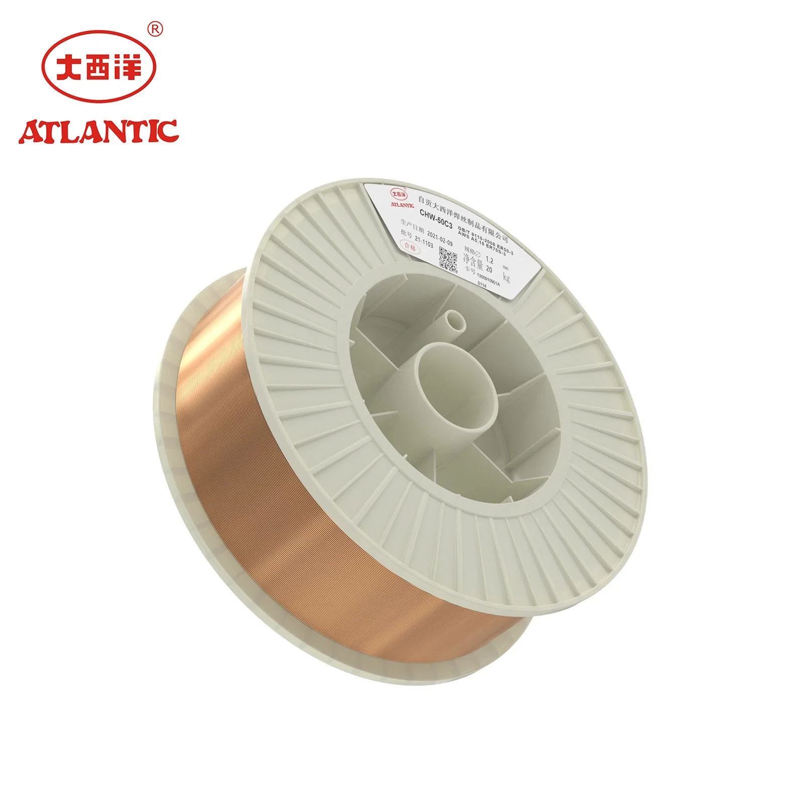 Atlantic CO2 Gas Shielded Welding Wire Wholesale/Supplier Welded Wire Er70s-3 Stainless Steels Flux Cored Welding Wires Low Price