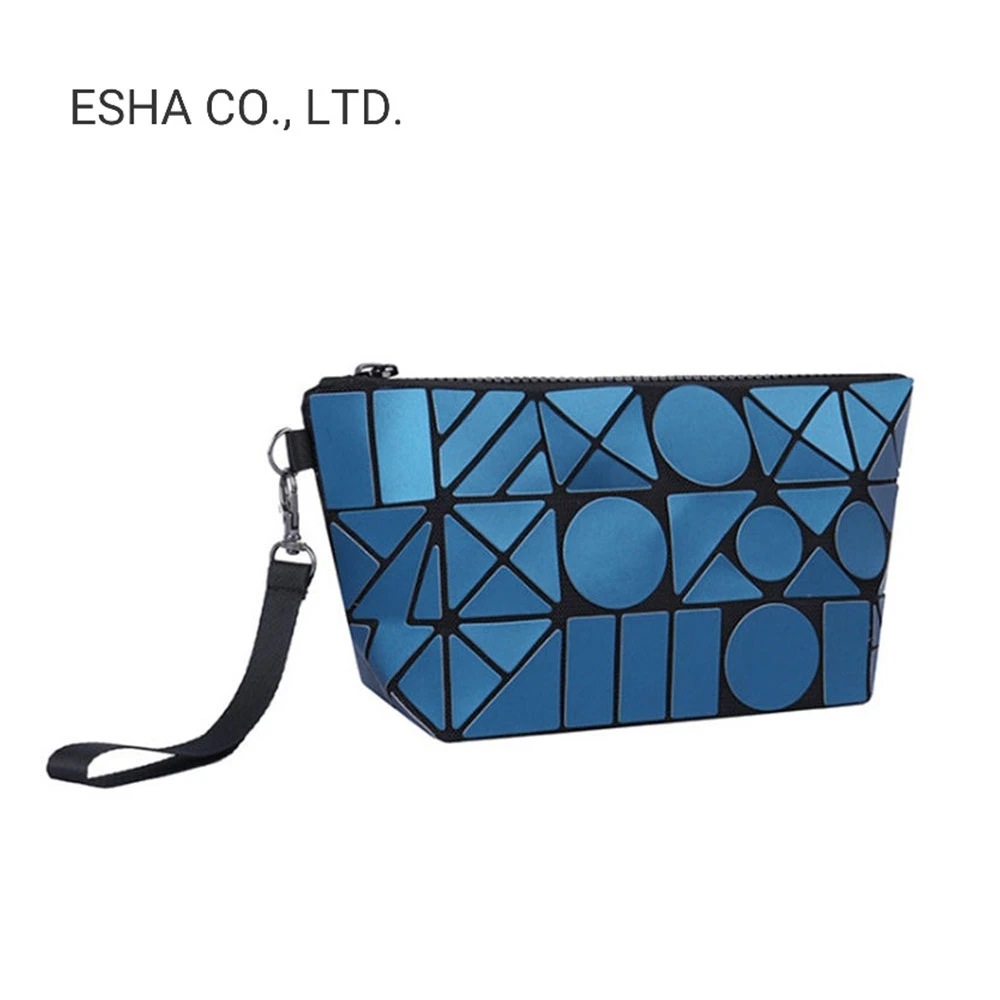 La moda la moda geométrica plegable Nine-Piece trapezoidal de viajes Bolsa de cosméticos