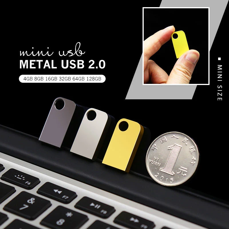 Gjus55 Mini-Car Drive USB Pendrive 32GB, 64GB de memória Flash USB de 16 GB, 128 GB de armazenamento externo 64GB