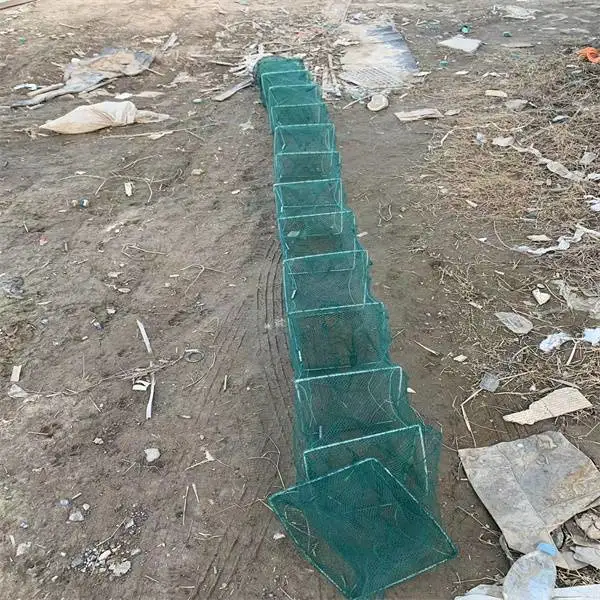 Faltbares Nylon-Fischernetz Monofilament Cast China Verkauf Trap Cage Grüne Netze Regenschirm Netz 4 8 Löcher Hersteller