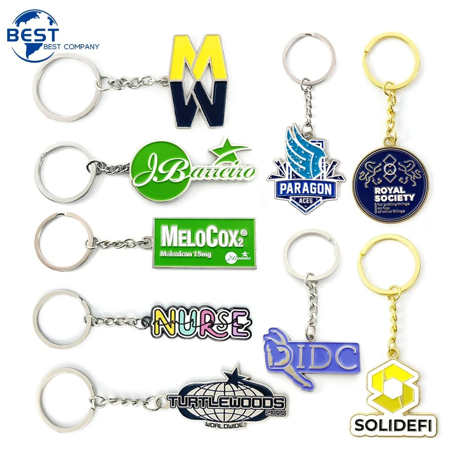 Wholesale/Supplier Car Accessories Keyring Custom Logo Metal Keychain Blank Key Holder Ring Custom Soft Hard Enamel Key Chain Keychain