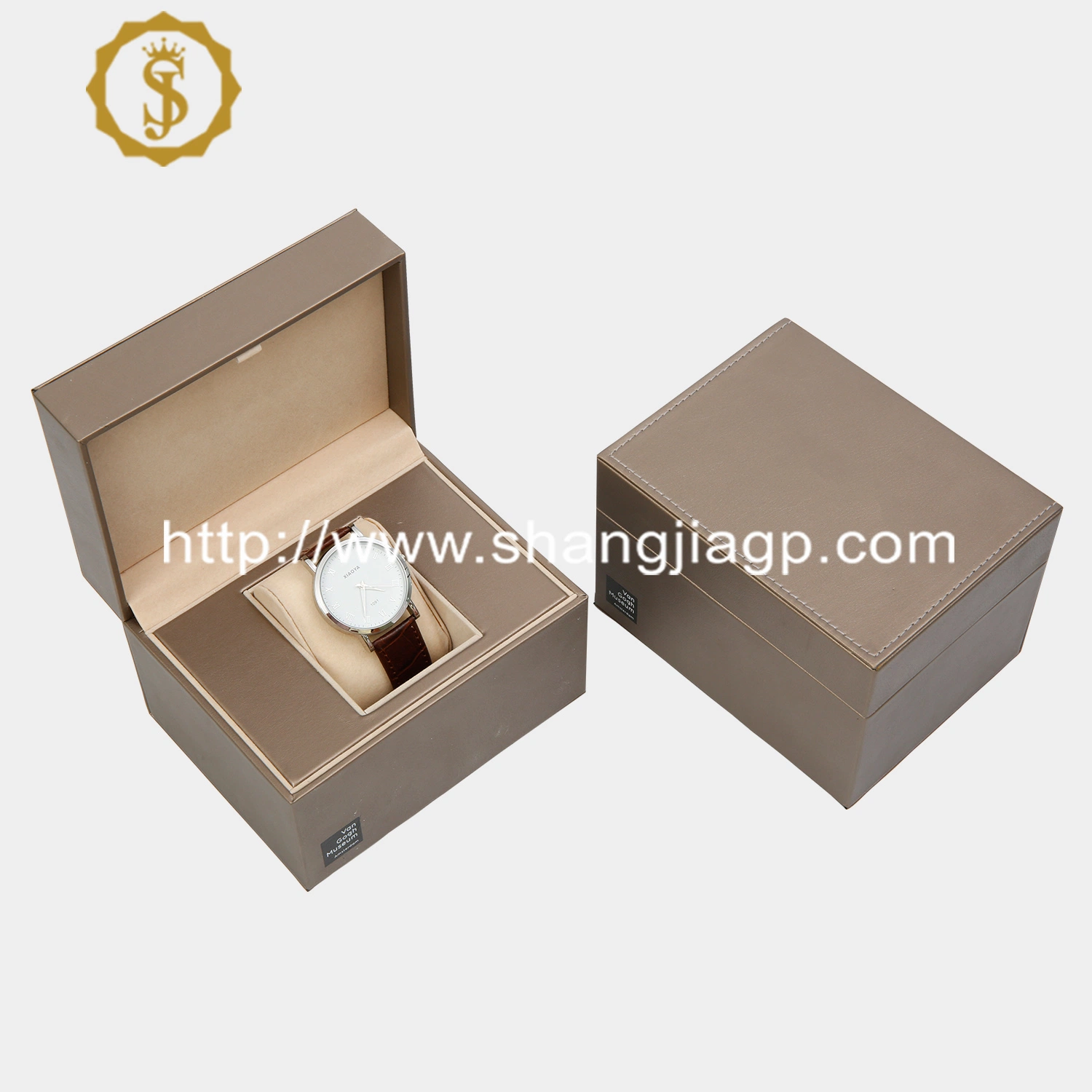 China Factory Luxury montre en cuir pu fabriquée à la main boîte de rangement Emballage emballage emballage boîte d'emballage