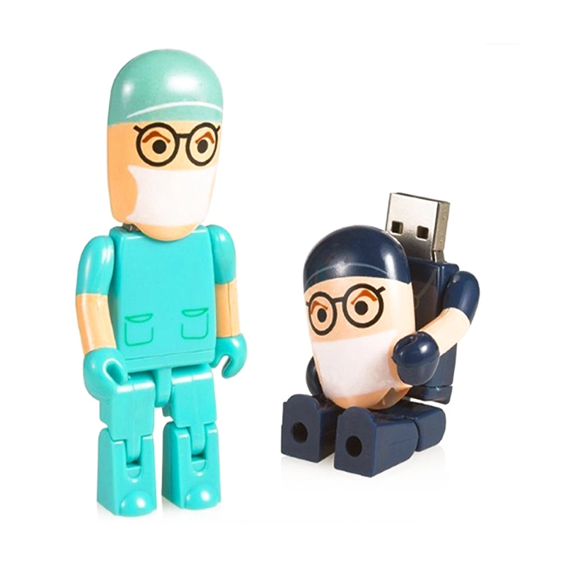 Promotion Gift Cartoon Plastic Doctor Shape Desktop Trinkets USB Flash Drive