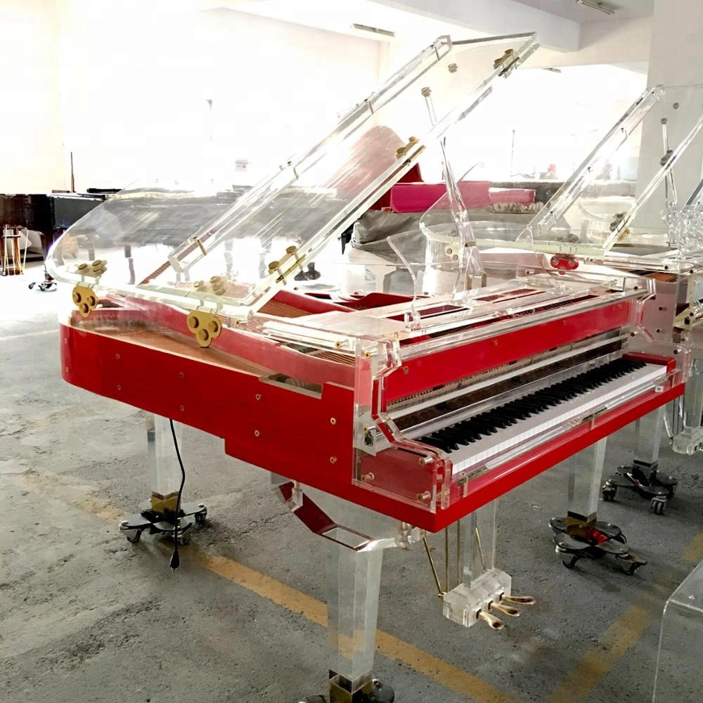 Custom Luxury Acrylic Transparent Grand Piano for Home Decoration Hotel Concert Piano