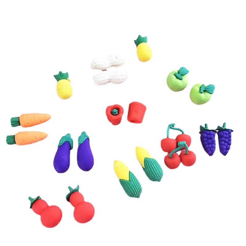 Hot 3D Vegetable Series Stationery Supplies Novelty Funny Cartoon Rubber Pencil Eraser