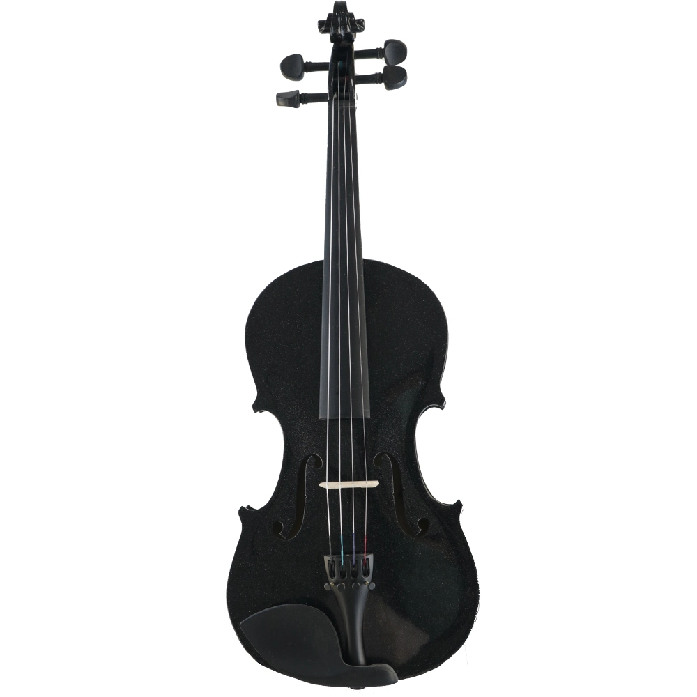 Cheap Price Black Colored Linden Students Violin 4/4 3/4 1/2 1/4 1/8 1/10 1/16