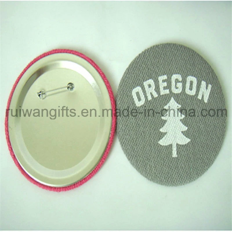 Factory Made Embroidery Button Pin Badge for Promotion, Embroidery Button Badge