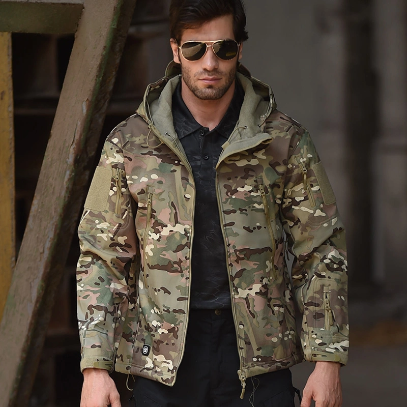 Chaqueta cortavientos impermeable para hombre ropa militar Camouflage Windbreaker