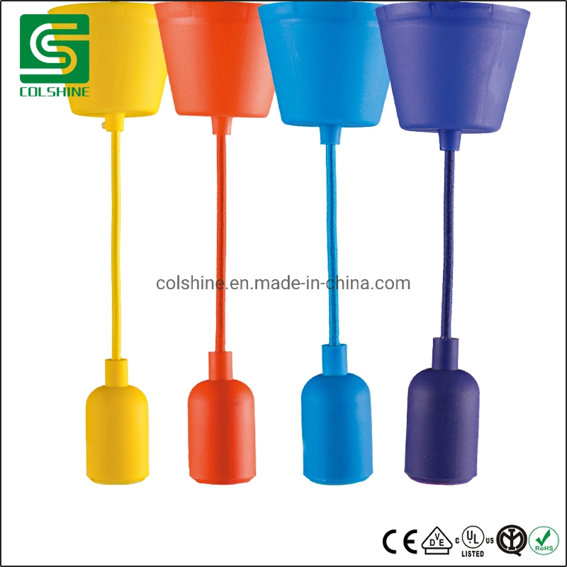 Ceiling Lighting E27 Colorful Plastic Pendant Lamp