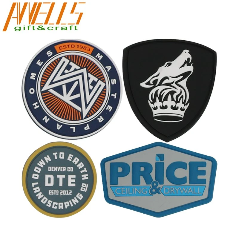 PVC Morale Logo Tactical Rubber Patch with Hook PVC Rubber 3D Patch