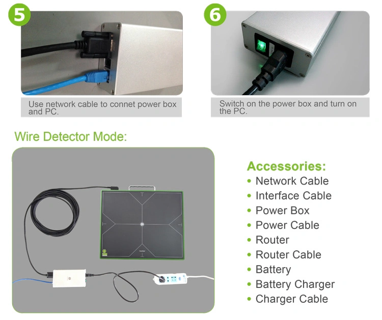 My-D056Médico os raios X e acessórios detector de painel plano digital sem fio para Dr Cassette-Size máquina de raios X