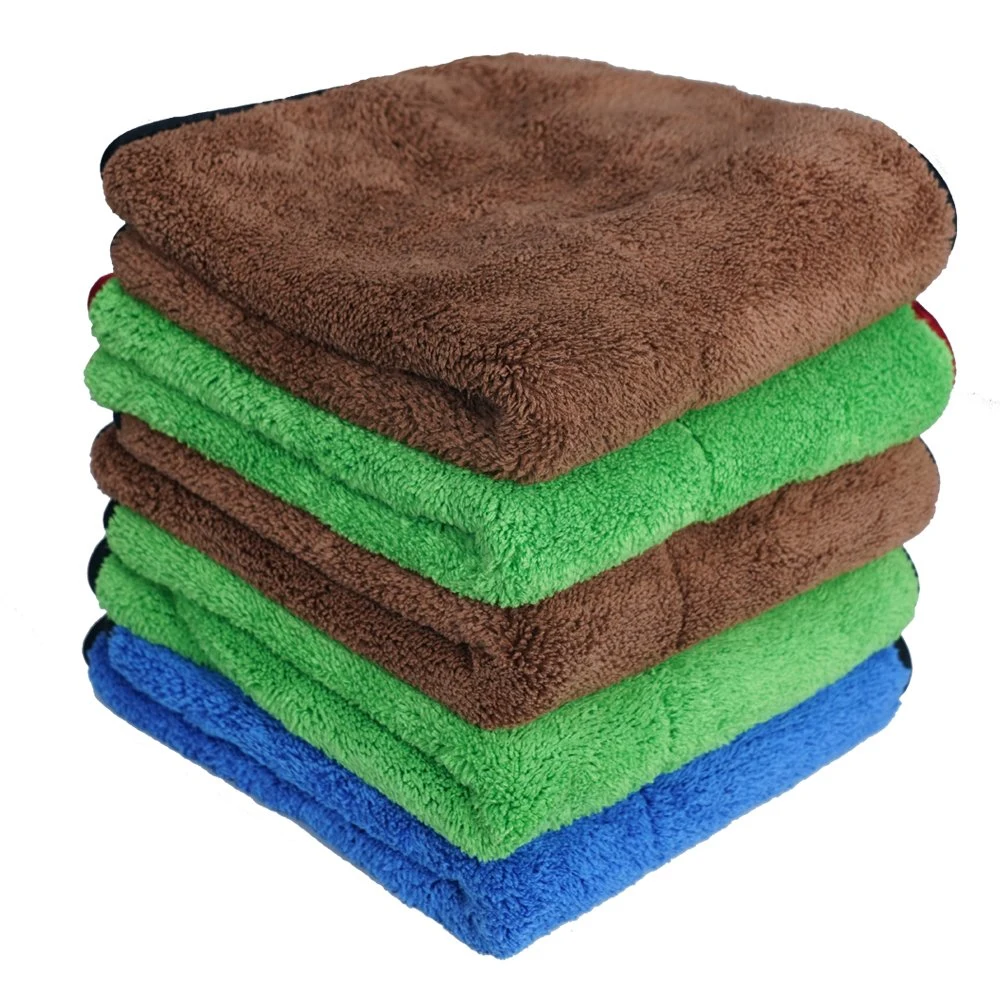 Microfiber Coral Velvet Car Drying Towel Edgeless Microfiber Towel Car