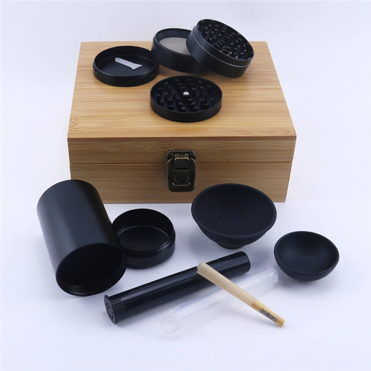 DAB Products Wooden Box Smoke Set Herb Grinder PRO Cone Rolling Paper Smoking Accessories