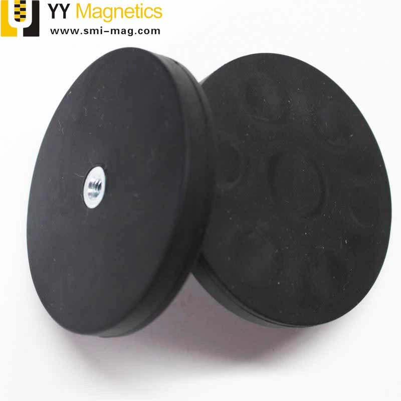 Neodymium Rubber Coated Magnets Rubber Holding Pot Magnets