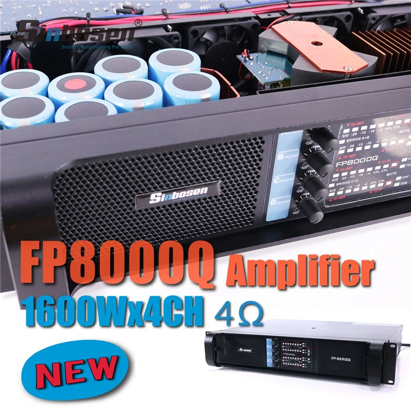 3 Year Warranty Fp8000q Professional 4 Channels 1000 Watt Home Karaoke Power Amplifier